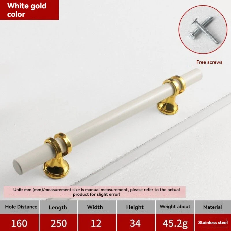 Handles Drawer Cabinet Furniture Kitchen Handles for Cabinet Knob Door Drawer Furniture Kitchen Knob Modern Simple Golden Silver