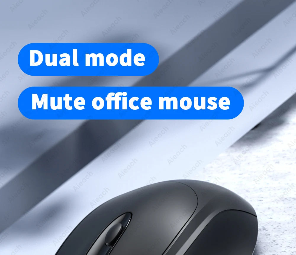 Portable Wireless Bluetooth Mouse Compact Ergonomic 2.4G USB Noiseless 1600DPI 500mAh Rechargeable for PC Tablet Laptop MacBook