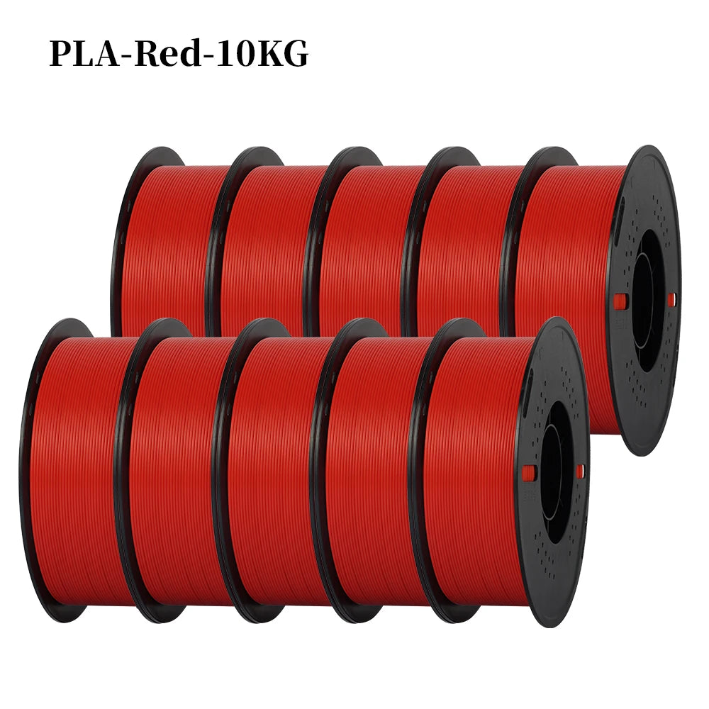 KINGROON 22LBS PETG or PLA Filament 3D Printer Filament 10 Rolls 1KG 1.75MM Eco-Friendly Good Toughness Mix Color Free Shipping