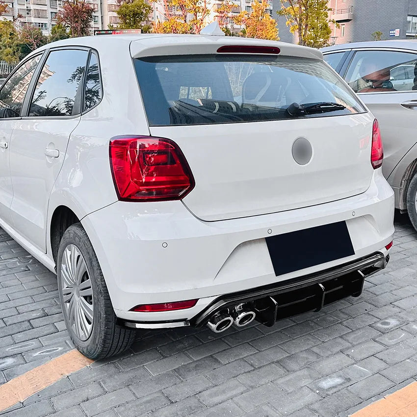 For VW Polo MK5 6R 2009-2014 Car Rear Bumper Lip Spoiler Tail Lower Guard Styling Splitter Decoration Cover Auto Accessories