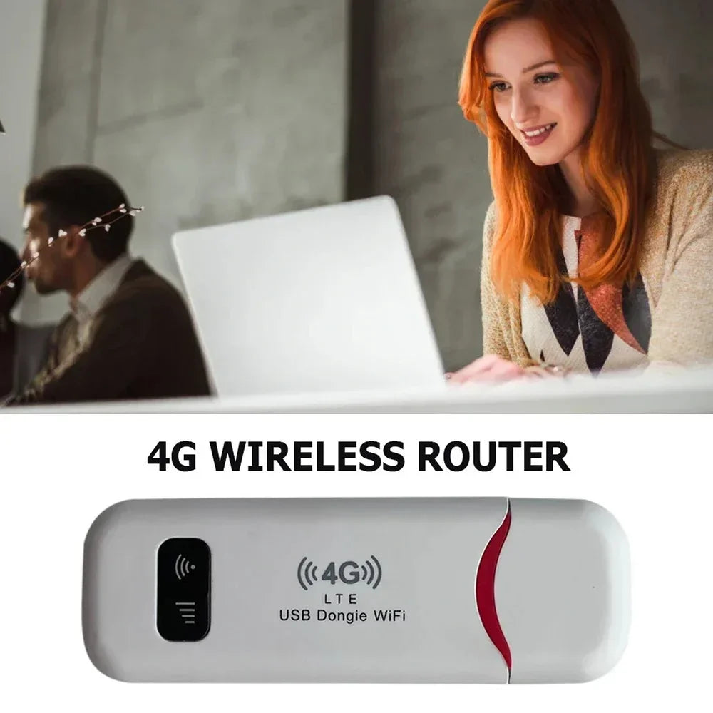 4G LTE Wireless USB Dongle 150Mbps Mobile Broadband Modem Stick 4G SIM Card Hotspot Router for Home Office Wireless WiFi Adapter