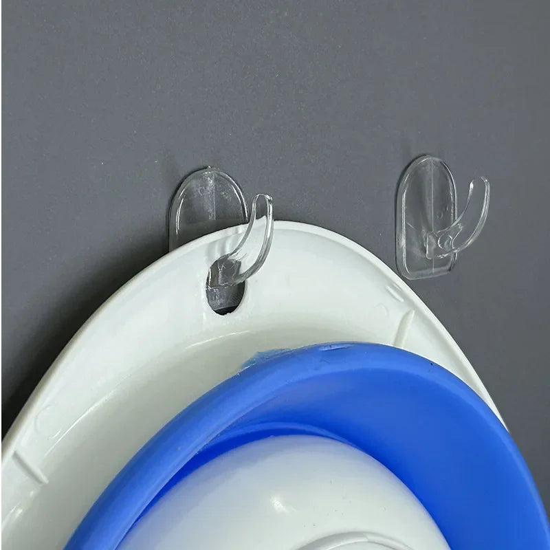 50/100PCS Mini Clear Wall Hooks Self Adhesive Transparent Sticky Hanger Wall Decor Hook Home Kitchen Bathroom Storage Organizers