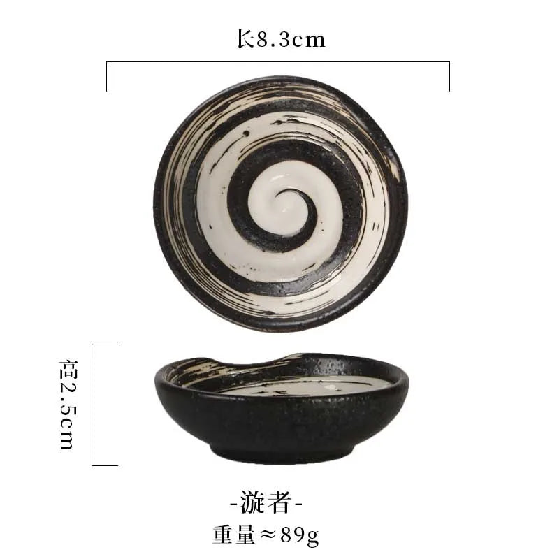 Sweet Ceramic Sauce Dishes Sushi Plate Tableware Japanese Style Spice Soy Vinegar Dessert Mini Sauce Bowl Porcelain Kitchen Supp