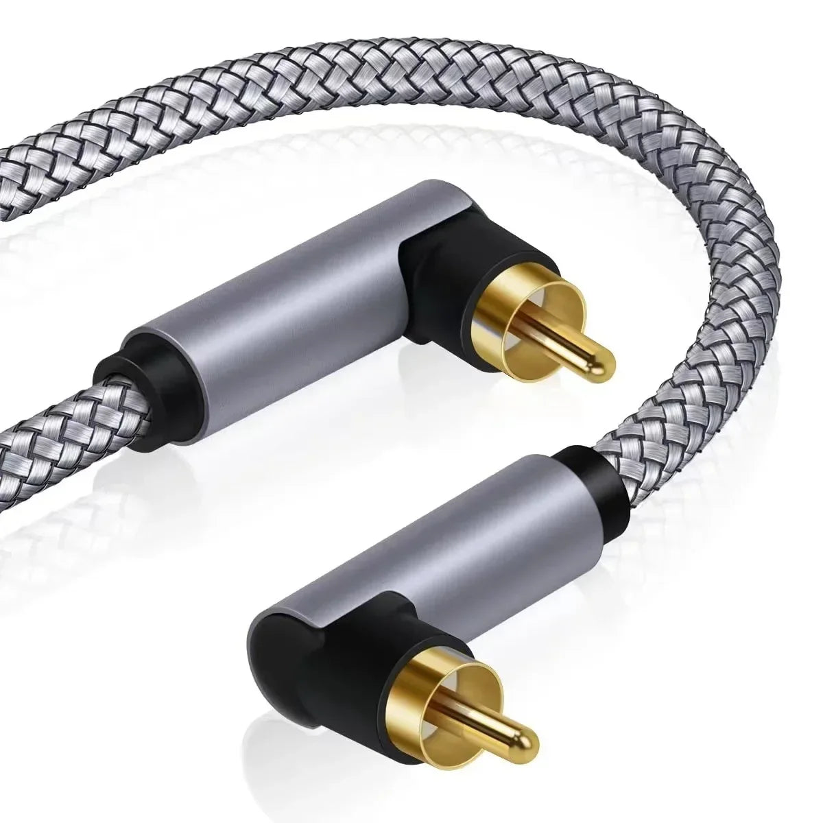 90 Degree Digital Audio Coaxial Cable 75Ω Rca to Rca Male Stereo Cable Speaker Hifi SPDIF Cord  for Sound Bar CD DVD AV TV