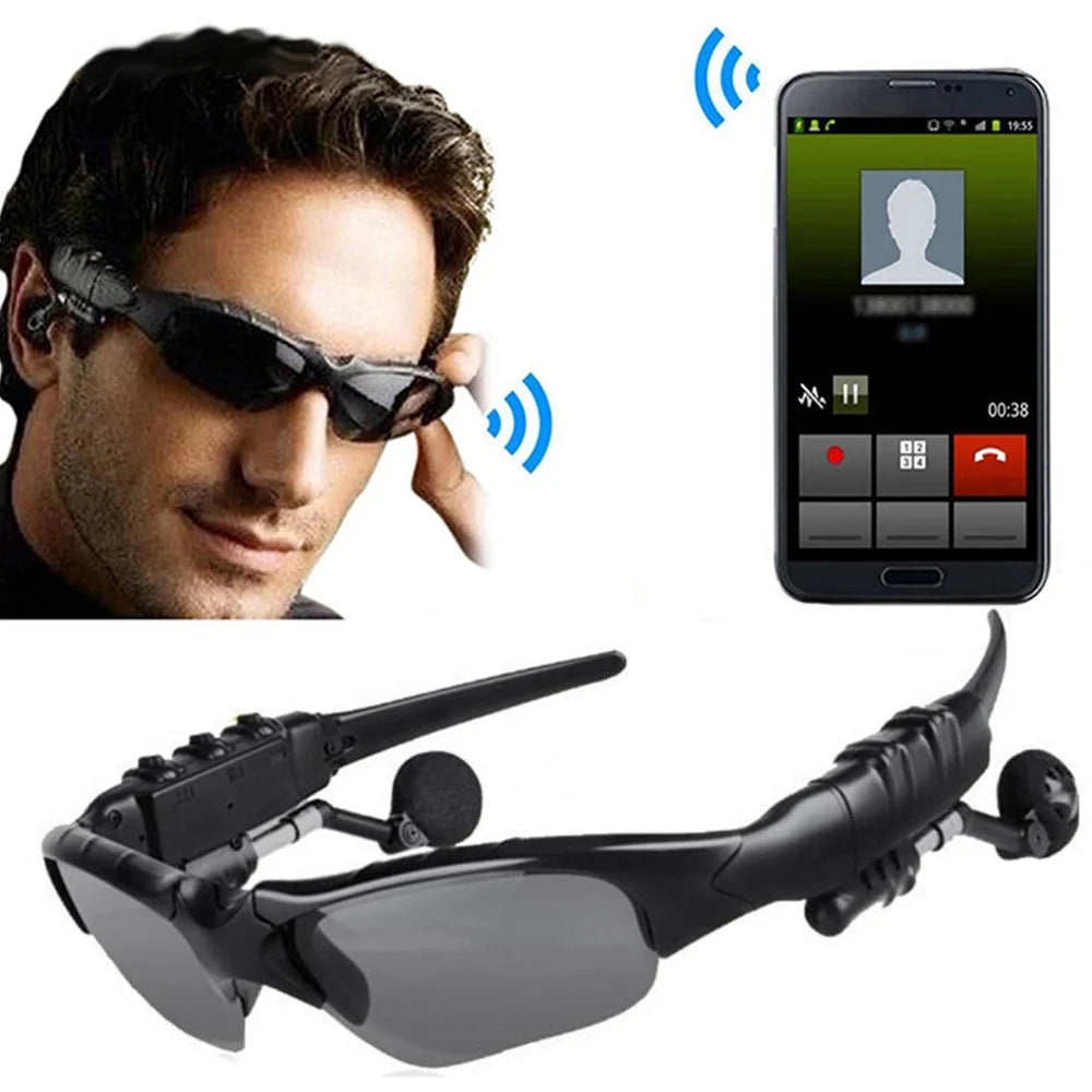 Bluetooth Wireless Polarized Sunglasses UV-Protection Polarized Lenses Sunglasses Headphones for Meeting Travel Hiking Sports