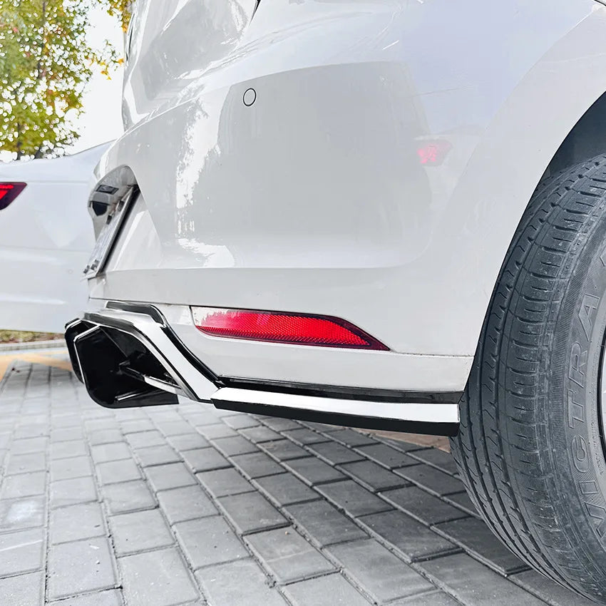For VW Polo MK5 6R 2009-2014 Car Rear Bumper Lip Spoiler Tail Lower Guard Styling Splitter Decoration Cover Auto Accessories