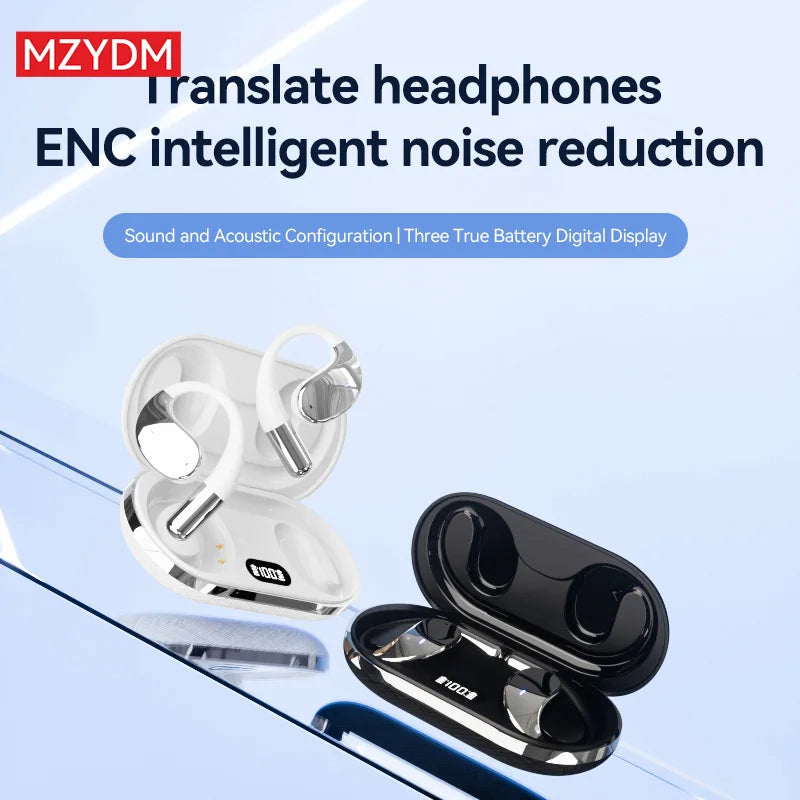 3-in-1 AI Translator Earbuds 144 Languages Noise Cancelling Bluetooth 5.4 Headset Instant Translator Smart Voice Real Time