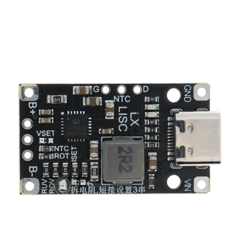 2S 3S Type-C USB BMS 15W 8.4V 12.6V 1.5A Lithium Battery Charging Boost Module With Balanced Support Fast Charge With Indicator