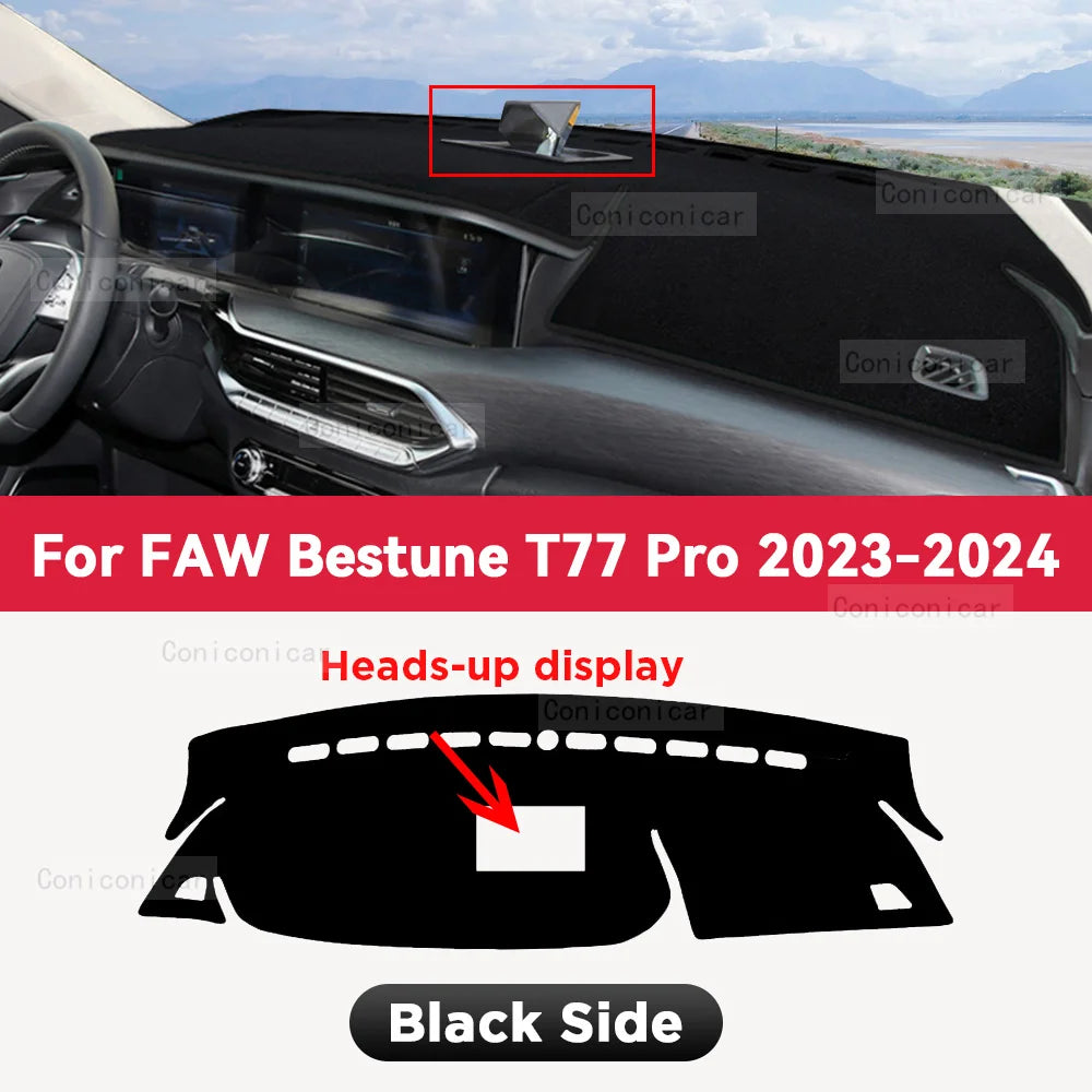 For FAW BESTUNE T77 PRO 2023 2024 Car Dashboard Cover Mat Non-slip Sun Shade Cushion Protective DashMat Pad Interior Accessories