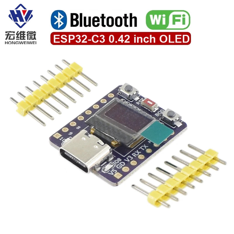 ESP32-C3 OLED development board with 0.42 inch OLED module ceramic antenna ESP32 supermini development board wifi Bluetooth