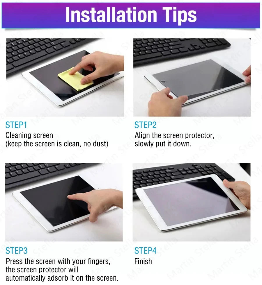 2Pcs Tempered Glass Screen Protector For ipad Pro Air 13 11 2024 M4 M2 Air 5 4 Pro 12.9 11 M3 M5 2025 2026 Film