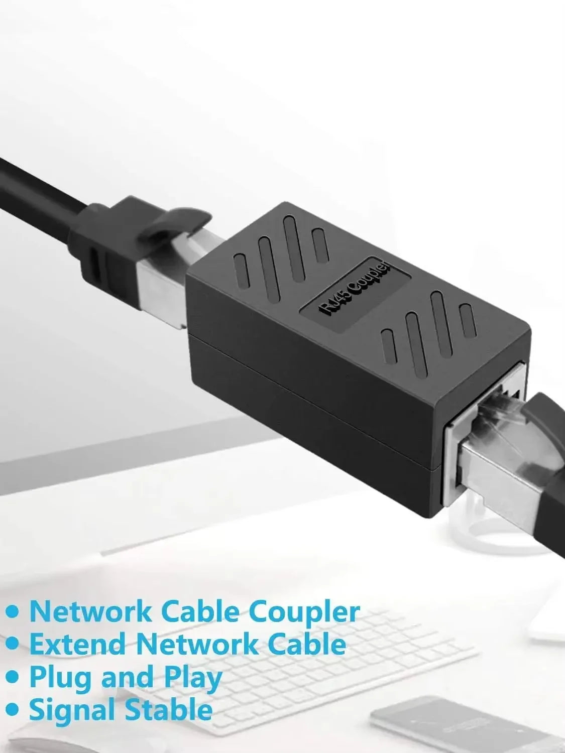 Ethernet Cable Extender, RJ45 Cat 5 Cat 6 Cat6a Coupler, Extender Connector - Ethernet Coupler Female to Female
