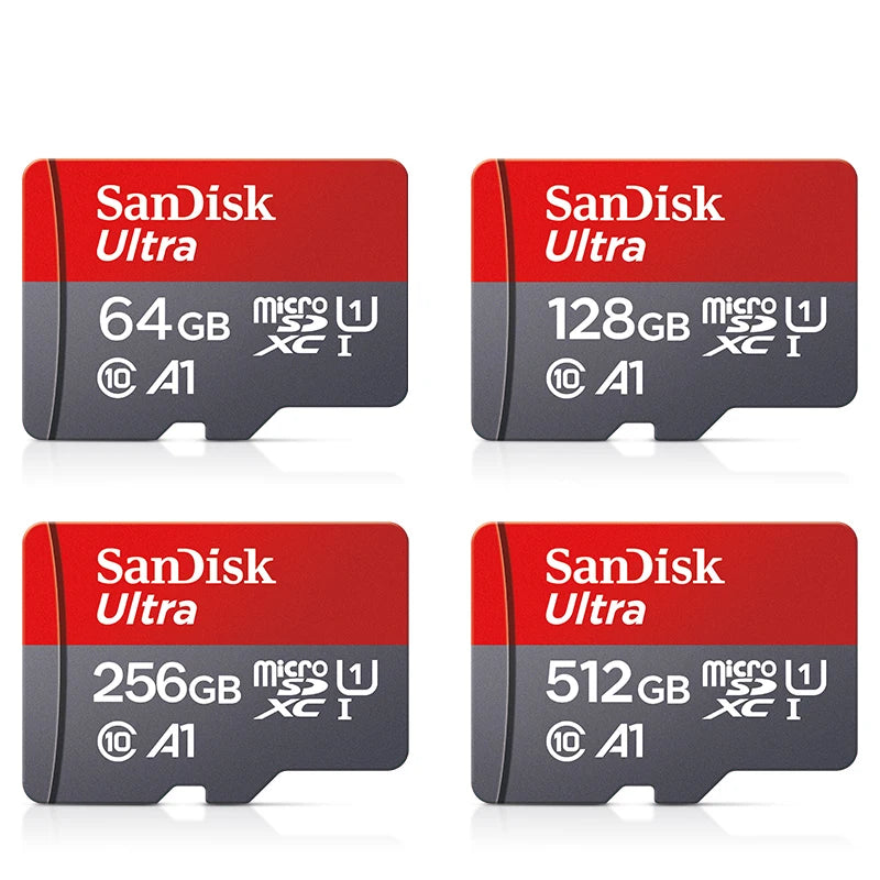 Sandisk Memory Card 256GB 128GB 64GB 32GB TF Micro SD Card Class 10 UHS-1 Flash Card Memory for Smartphone PC+Card Reader