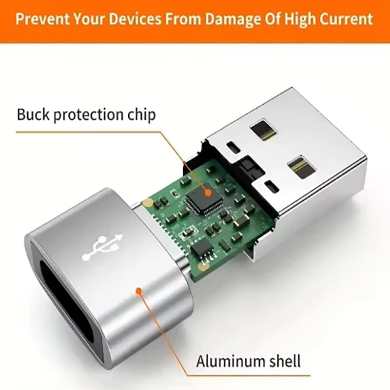 5PCS OTG USB to USB C Adapters Durable Metallic Build Universal Compatibility Including iPhone iPad Samsung S23 IWatch AirPods