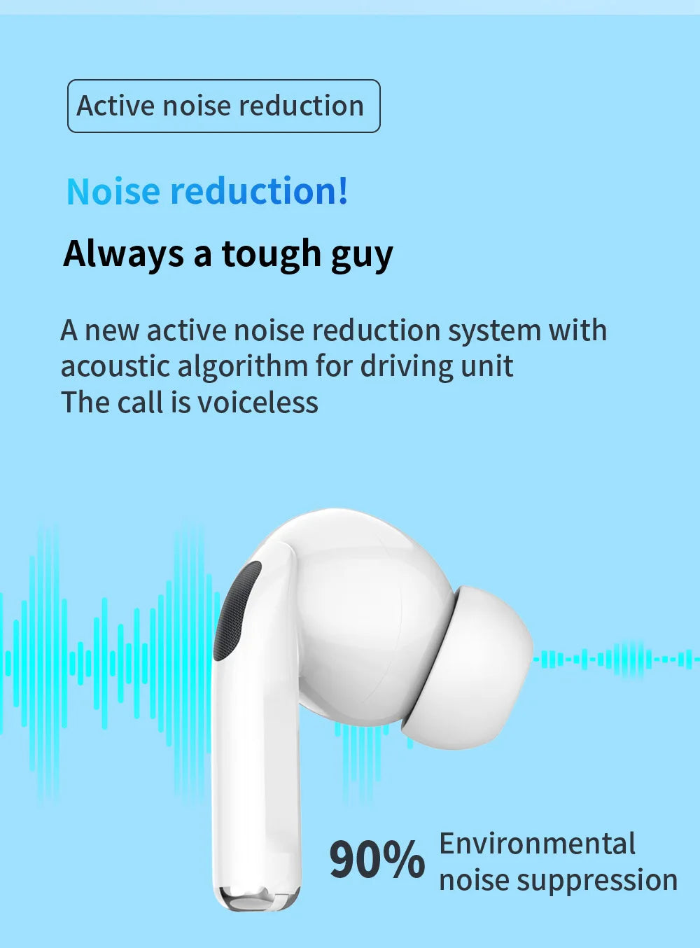 True Wireless Bluetooth Earphones Headphones Bin Lanyard HiFi Sound Low Latency Noise Reduction Earbuds for IOS Android