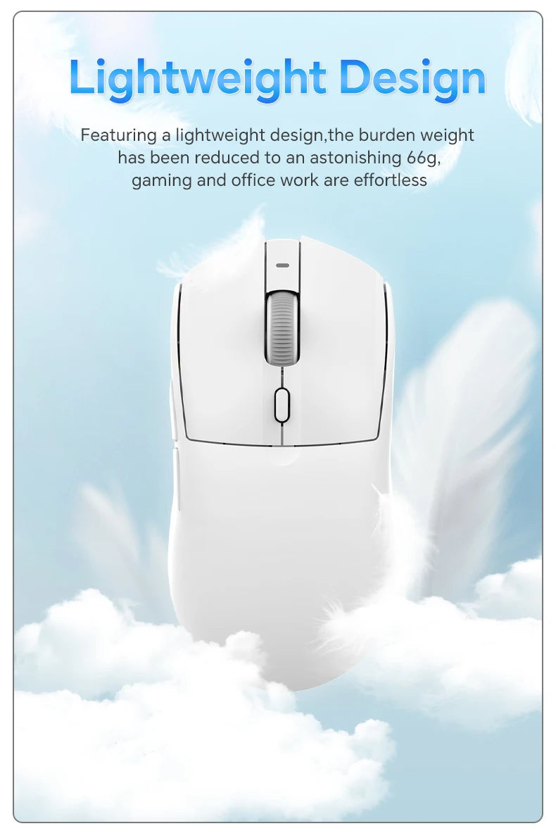 AJAZZ AJ139 V2 MC Three-mode Wired/Bluetooth/2.4G Wireless Gaming Mouse PAW3311 Sensor 500mAh Mouse Suitable for PC Gamers