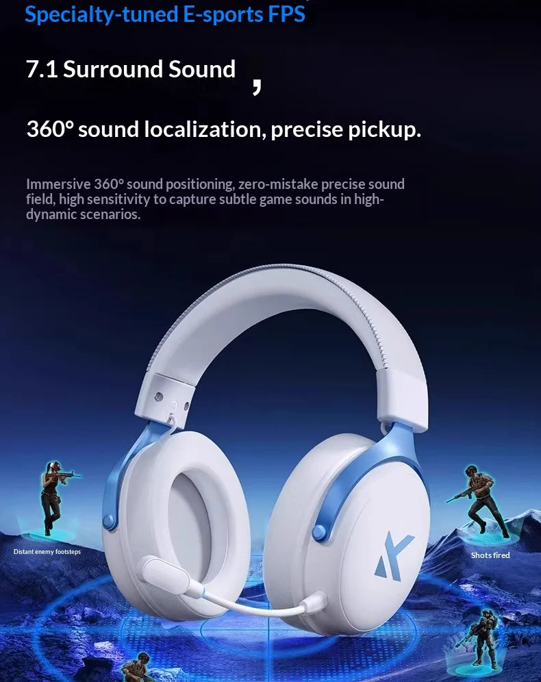 MCHOSE V9 Pro Headset with Microphone Three Mode Bluetooth Wireless Computer PC Gamer Headphones Accessories V9 Pro MCHOSE