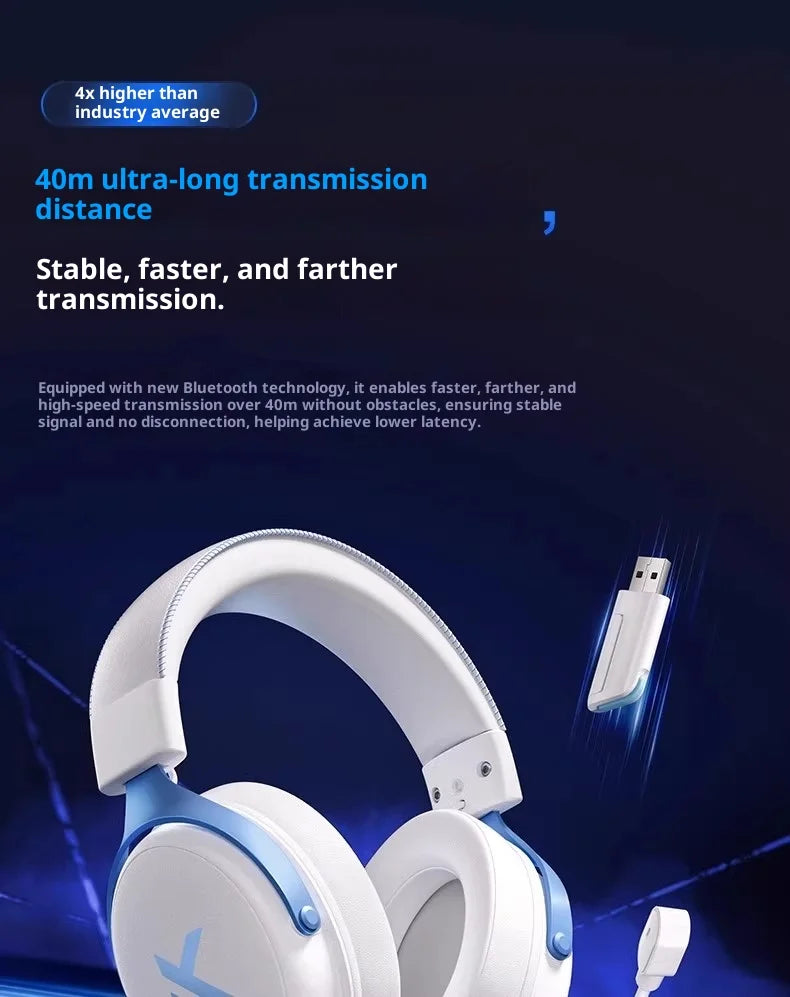 MCHOSE V9 Pro Headset with Microphone Three Mode Bluetooth Wireless Computer PC Gamer Headphones Accessories V9 Pro MCHOSE