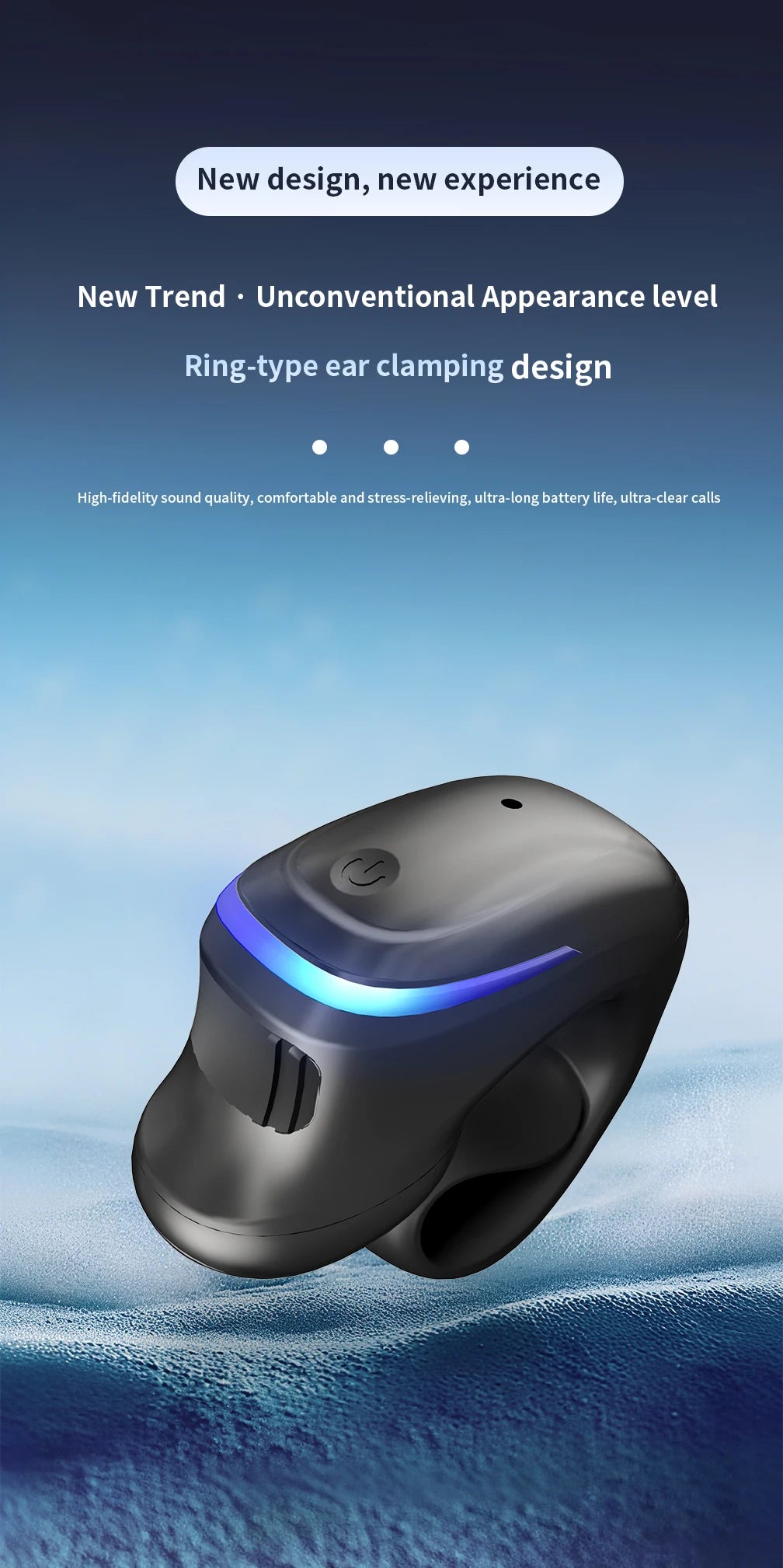 Bone Conduction 5.3 Wireless Bluetooth Headset Talking Clip-on Headset Long Time Wear Without Pain Ultra Long Battery Life