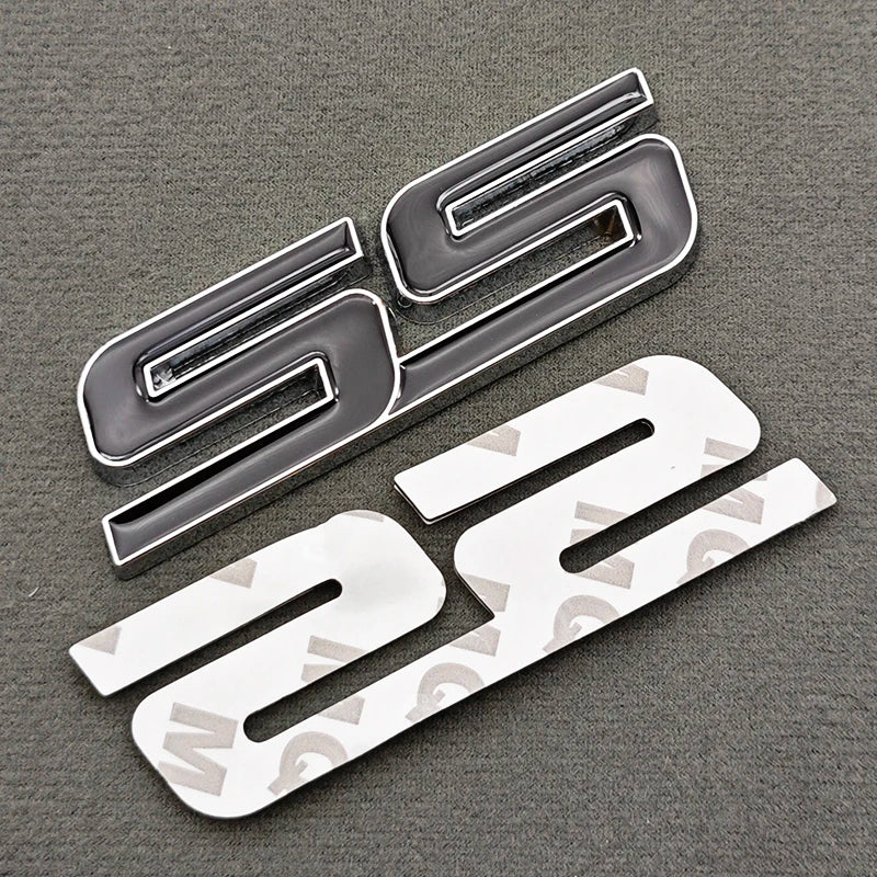 3D Metal Logo SS Car Body Sticker Rear Trunk Badge Front Grille Emblem For Chevrolet SS Camaro Cruze Equinox Blazer Accessoeies