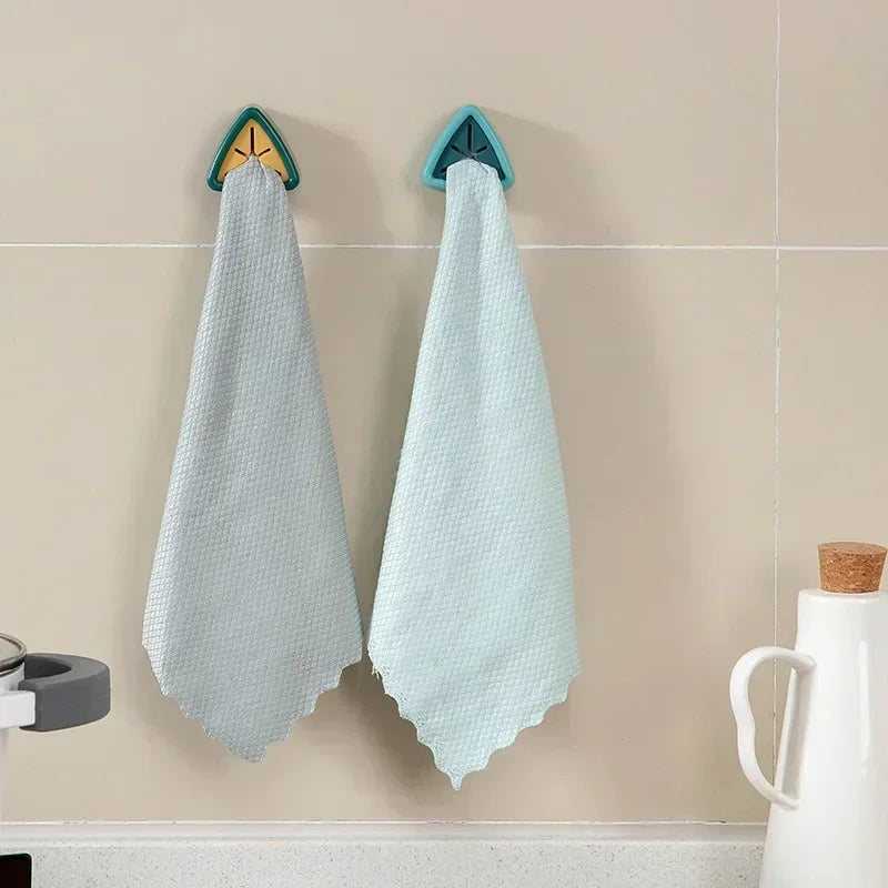 Towel Rack Towel Plug Holder Bathroom Organizer Rack Towels Storage Washcloth Clip Bathroom Kitchen Accessories Tool Punch Free