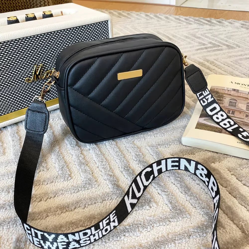 HOMEFISH High Quality PU Shoulder Bags for Woman's Handbag Simple Crossbody Casual Messenger Bag Cool Shoulder Bags Phone Bag