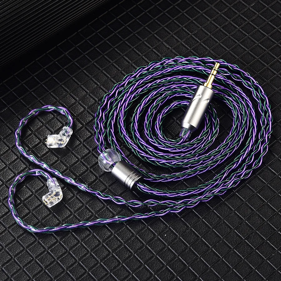 QKZ T1 Earphone Update Cable 3.5mm Jack QDC 0.75mm Connector Wired Headphones For ZXN ZXT VK4 ZX2 ZAX2 KZ EDX ZSN Pro X TRN MT1