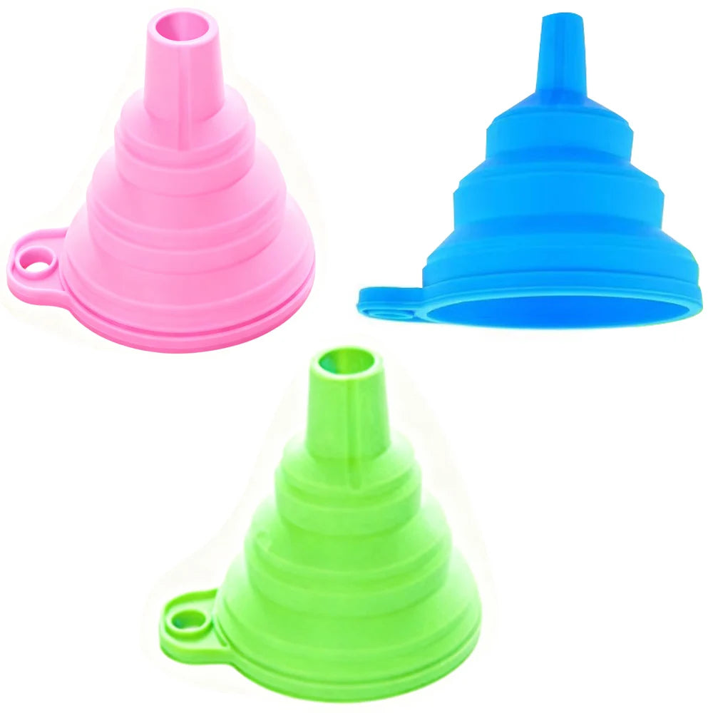 1PC Kitchen Silicone Collapsible Funnel Foldable-Cooking-Food-Grade for Filling Bottles Perfume Capsules Fry Oil Filter