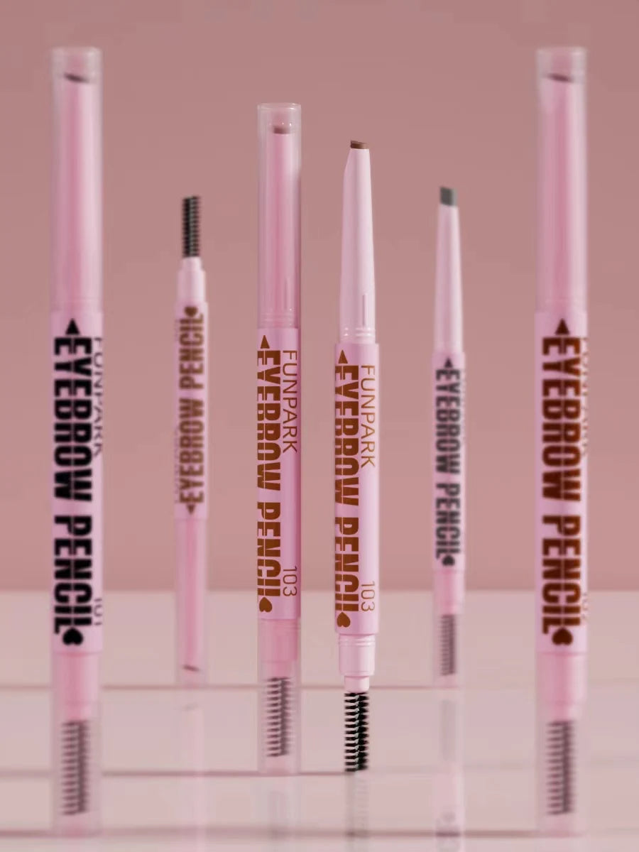 2 in1 Eyebrow pencil professional Cosmetics makeup for women 5 Colors Waterproof Eyebrow Tattoo brush Long Lasting eyebrow pen