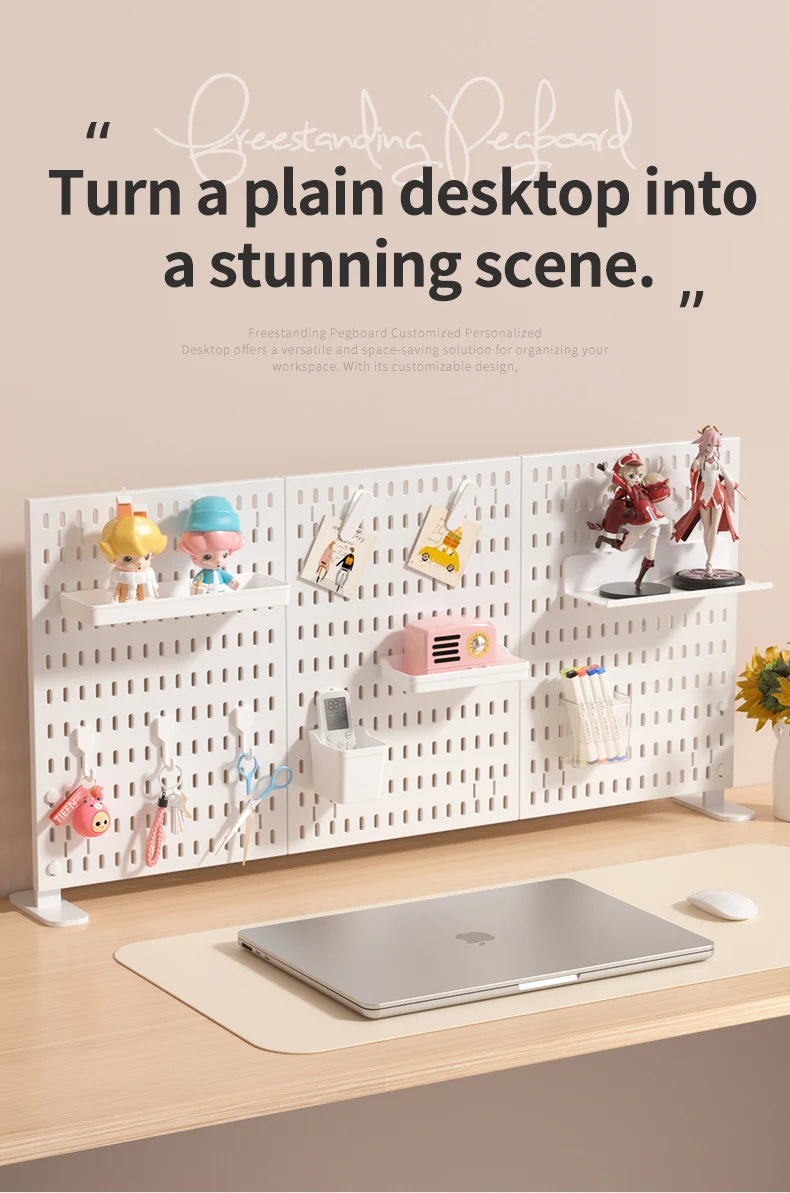 The Ultimate Modular Desk System | Plastic Pegboard Organizer Lets You Combine Hooks, Bins, Shelves & Baskets Freely