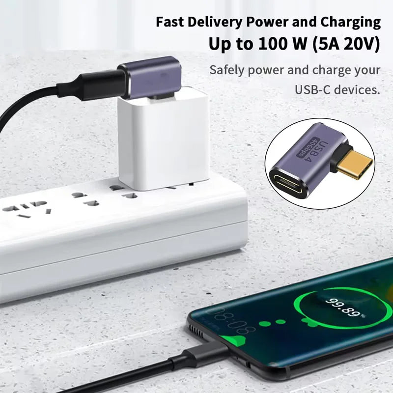 TYPE C Connector 4K OTG Plug 100W 40Gbps Data Transfer Ultra Fast Charging USB C USB3.1 Support 8K Adapter Extension