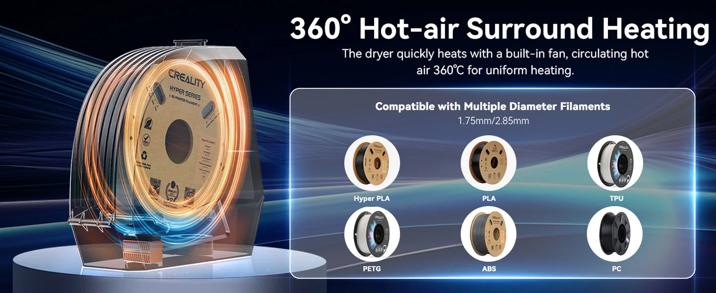 New Creality Space Pi Filament Dryer Box Upgraded Filament Storage Dehydrator 1kg 3D Printer Filament Dryer Box Storage Holder