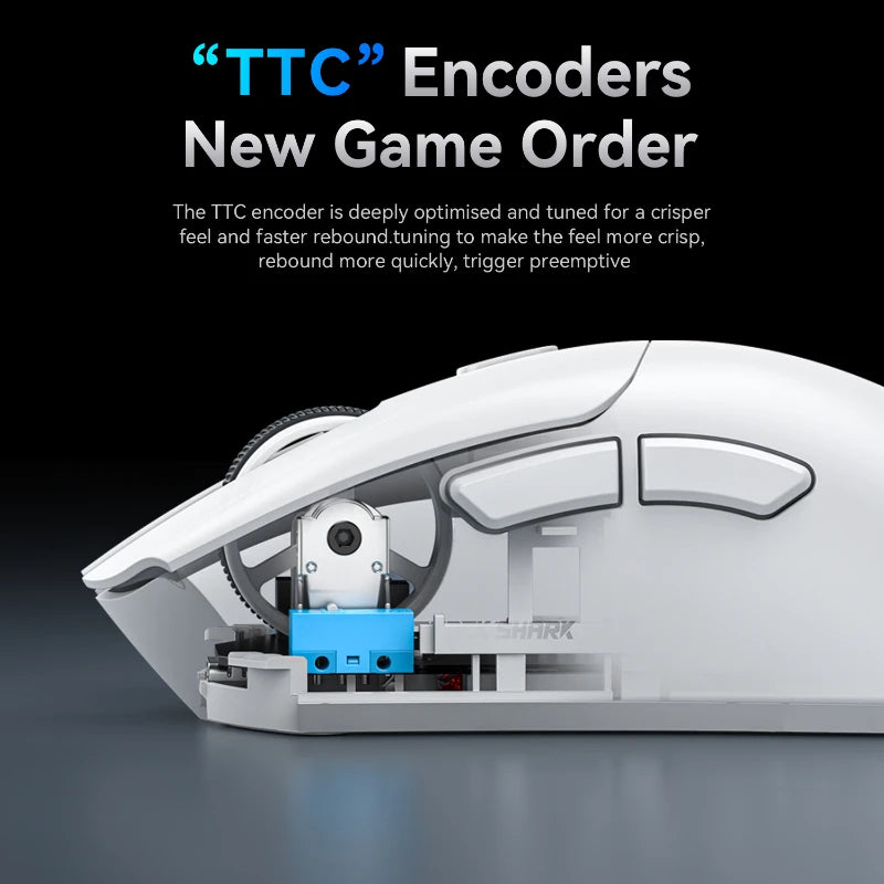 R1 Attack Shark Lightweight Wireless Mouse, 18000dpi,1000Hz PAW3311,Bluetooth Tri-mode Connection, Macro Gaming Mouse @3C1
