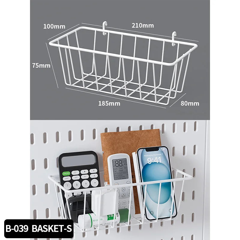 The Ultimate Modular Desk System | Plastic Pegboard Organizer Lets You Combine Hooks, Bins, Shelves & Baskets Freely