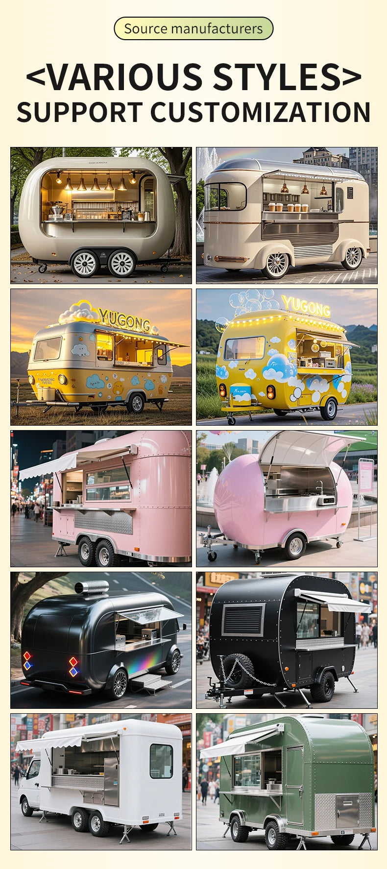Hamburger Mobile  Food Trailer  Equipped with Full Restaurant