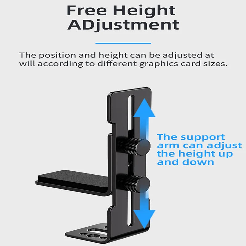 VC-5 Graphics Card Holder Adjustable Jack GPU Video Card Bracket Prevent Sagging for ITX/ATX Desktop PC Case Accessory