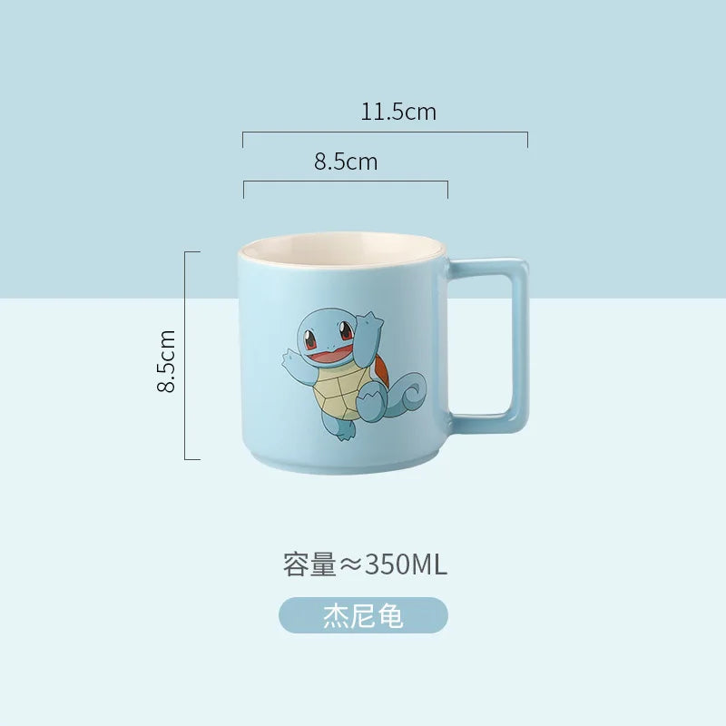New Cartoon Pokemon Pikachu Mug Breakfast Milk Cup Cute Drink Tableware Ceramic Coffee Cup Gift Dessert Kawaii Drinkware Kitchen