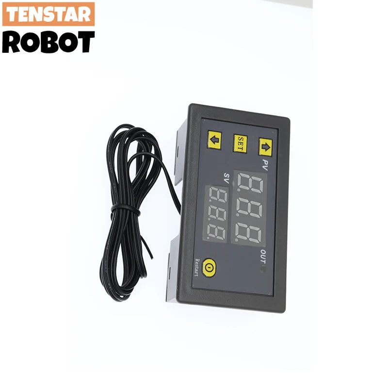 W3230 12V 24V AC110-220V Probe line 20A Digital Temperature Control LED Display Thermostat With Heat/Cooling Control Instrument