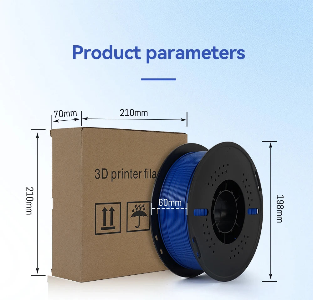 10KG 1.75mm PETG Filament Tangle-Free, High Quality 3D Printing Eco-friendly Plastic Consumables 22LBS, Vacuum Packaging 3D Printing