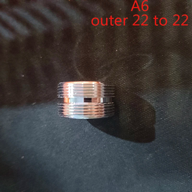 Kitchen Faucet Adapter Set 16/18/20/22/24mm To 22mm With Washer Metal Male Female Saving Tap Aerator Connector Bathroom Access