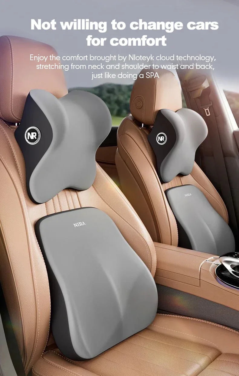 Car Headrest/1pc Lumbar Pillow 100% High Rebound Imported Memory Foam Car Neck Pillow Waist Support High End Car Seat Pillow