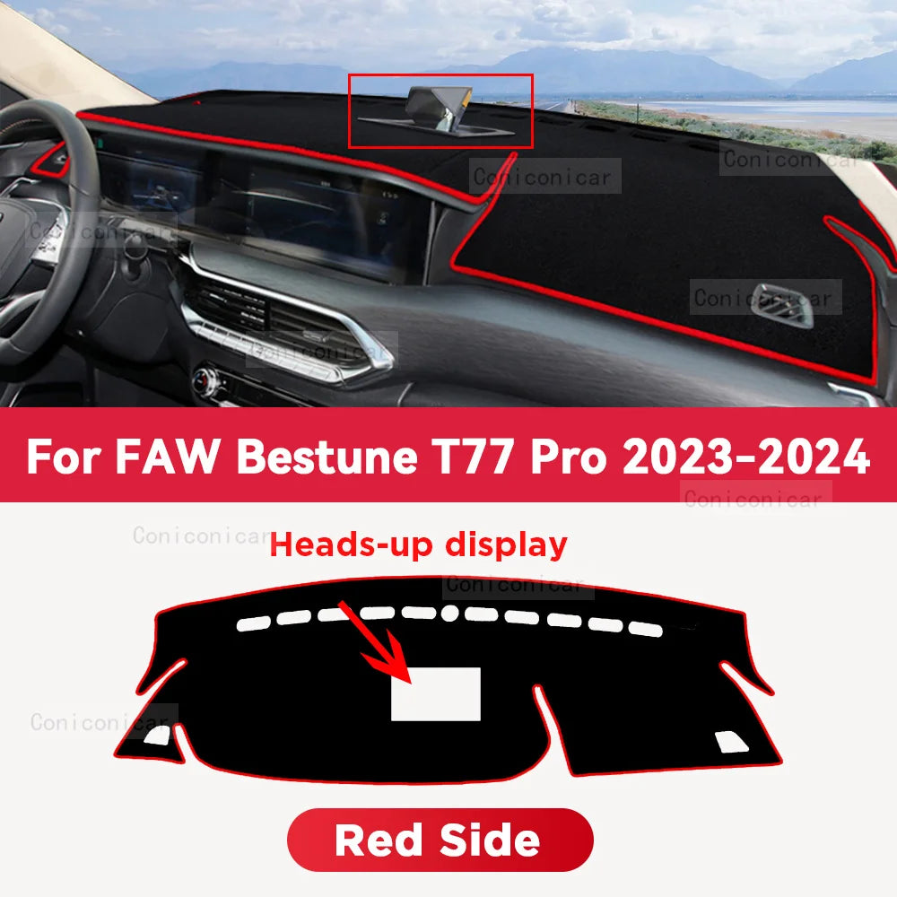 For FAW BESTUNE T77 PRO 2023 2024 Car Dashboard Cover Mat Non-slip Sun Shade Cushion Protective DashMat Pad Interior Accessories