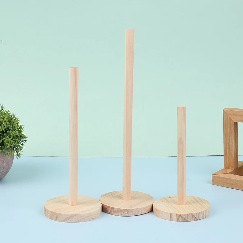 1PC Easy To Assemble Wooden Paper Towel Holder For Kitchen, Living Room, And Bedroom - Vertical Tissue Rack For Home Decoration