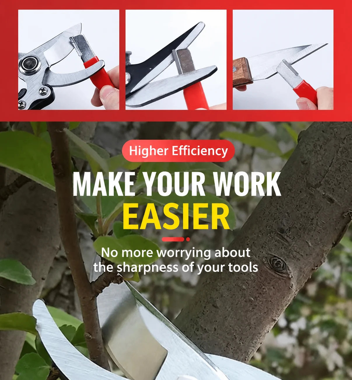 Manual Knife Scissors Sharpener Portable Quick Sharpening Tool for Home Kitchen Garden Pruning Shears Blade Sharpening Accessory