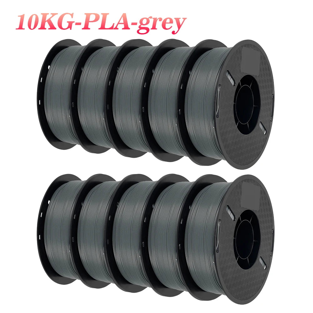 KINGROON 22LBS PETG or PLA Filament 3D Printer Filament 10 Rolls 1KG 1.75MM Eco-Friendly Good Toughness Mix Color Free Shipping