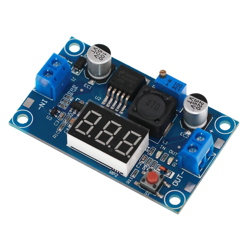 LM2596 DC DC Step Down Converter LED Display Voltage Regulator Volt meter 4.0~40 to 1.3-37V Buck Adapter Adjustable Power Supply