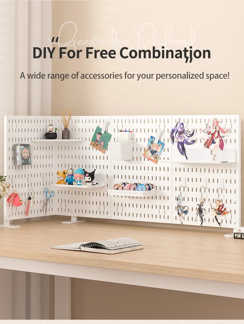 The Ultimate Modular Desk System | Plastic Pegboard Organizer Lets You Combine Hooks, Bins, Shelves & Baskets Freely