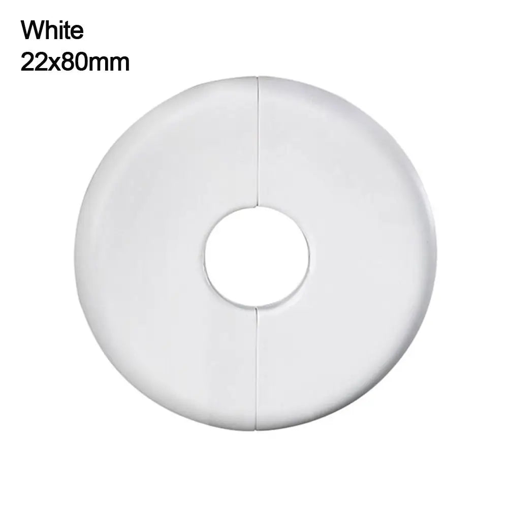 Shower Faucet Cover ABS Round Faucet Decorative Cover Black White Pipe Wall Covers Faucet Decor Kitchen Shower Faucet Accessory