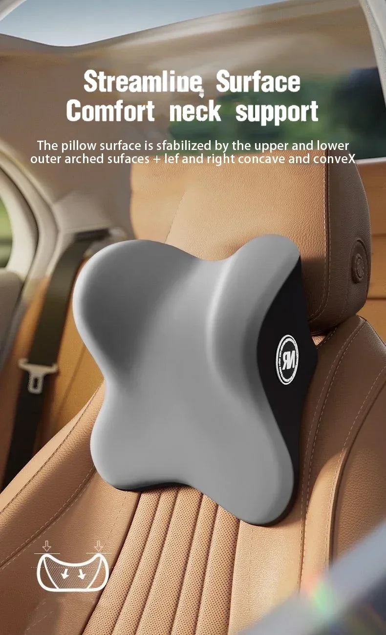 Car Headrest/1pc Lumbar Pillow 100% High Rebound Imported Memory Foam Car Neck Pillow Waist Support High End Car Seat Pillow