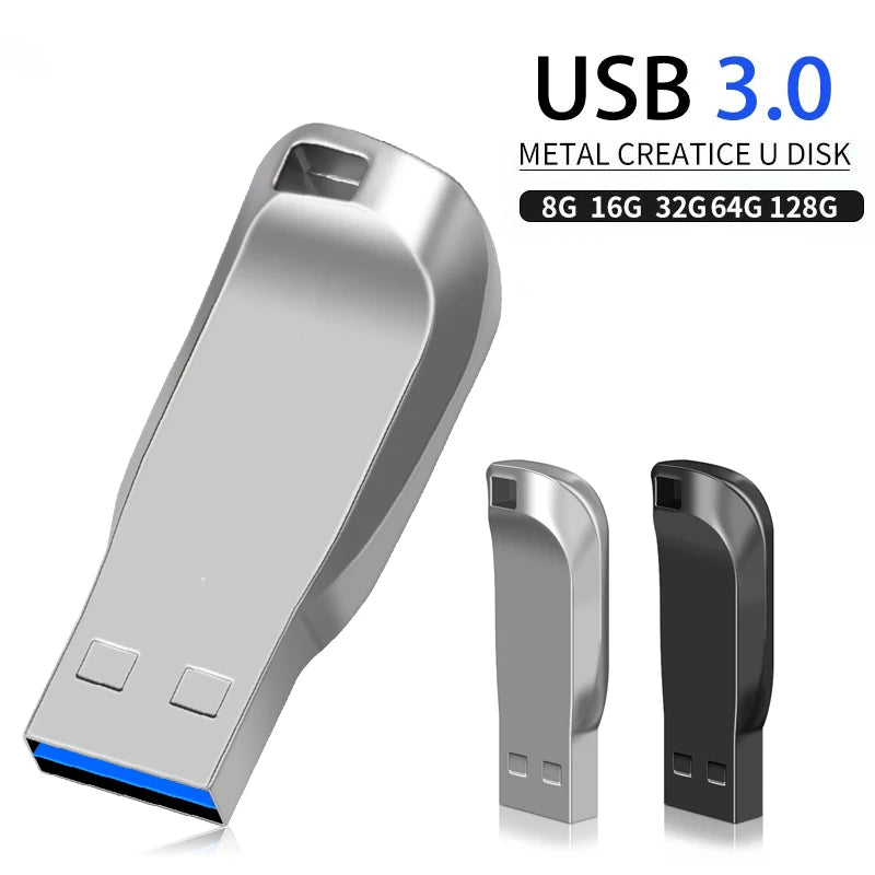 High-Speed Metal Rod USB Flash Drive 3.0 Durable Data Storage Stick Pen U Disk Multiple Capacities Options-128GB 64GB 32GB 16GB